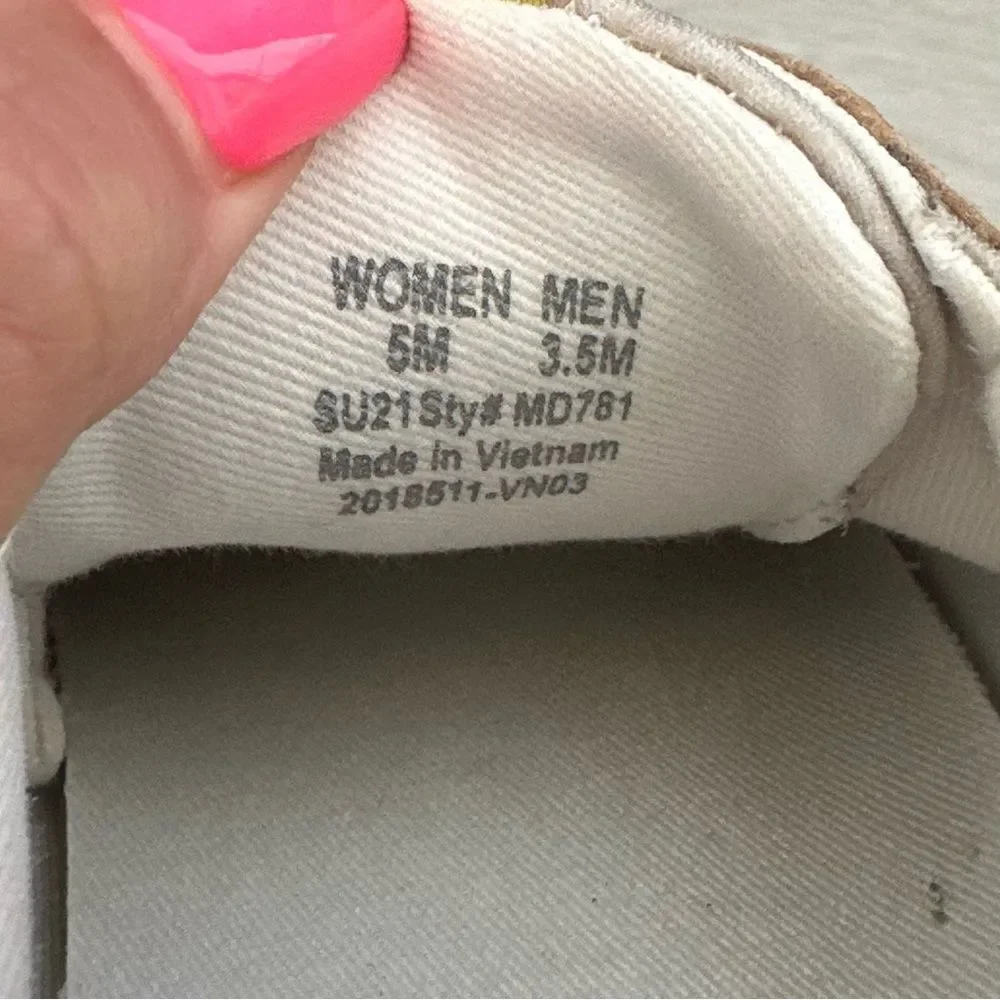 Madewell Kickoff Trainers White‎ Gray Suede Canvas Sneakers Women’s Sz 5 MWL